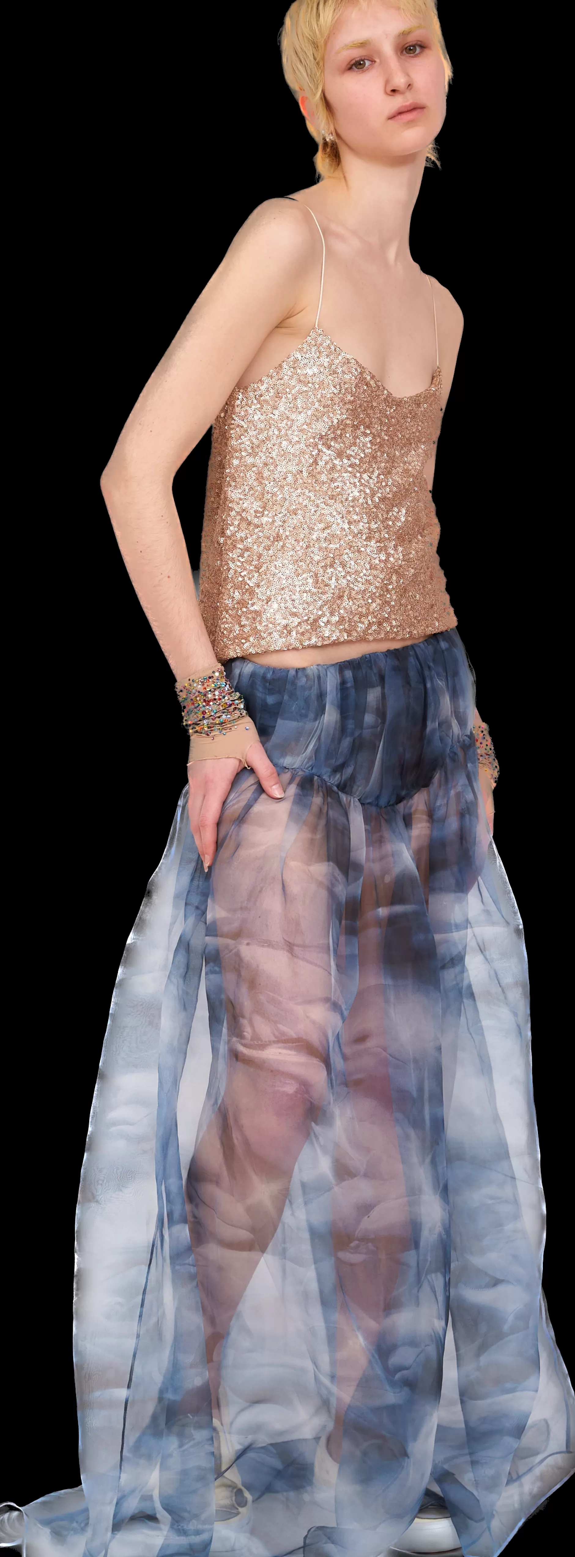 ROSE GOLD SEQUIN MEOW TOP | Collina Strada Best
